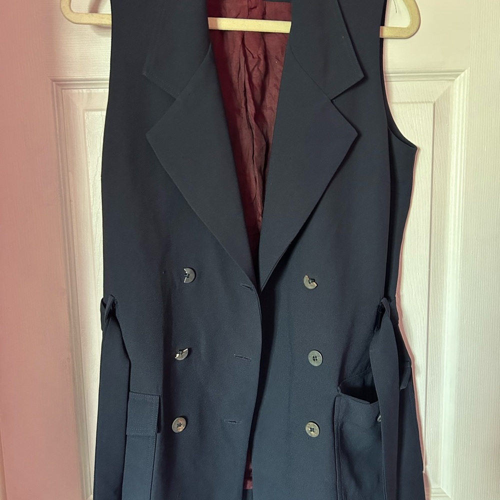 Black Double-Breasted Vest